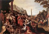 Famous Worship Paintings - Worship of the Golden Calf
